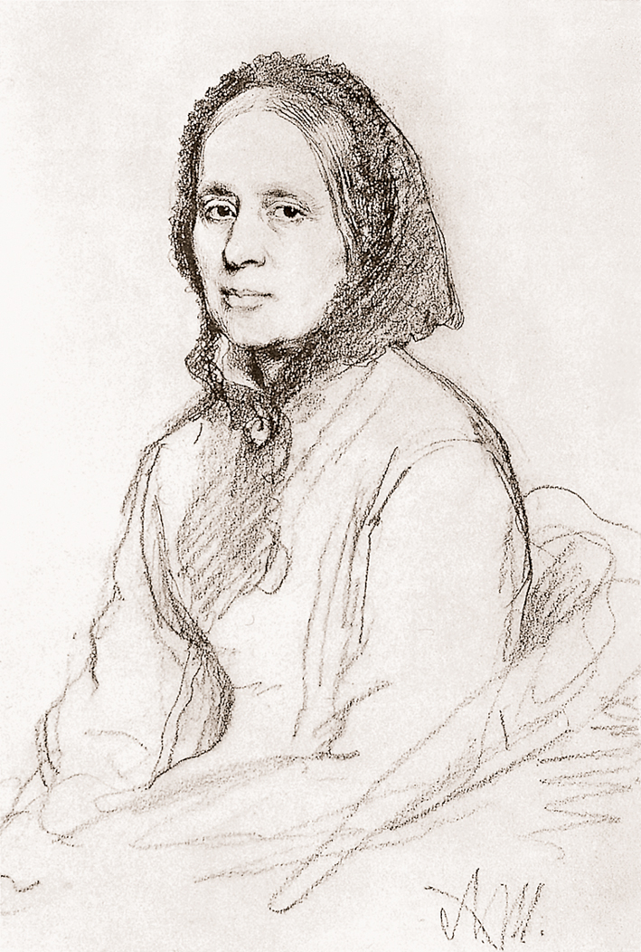  Adolpyh Von Menzel —— 戴黑头巾的女人